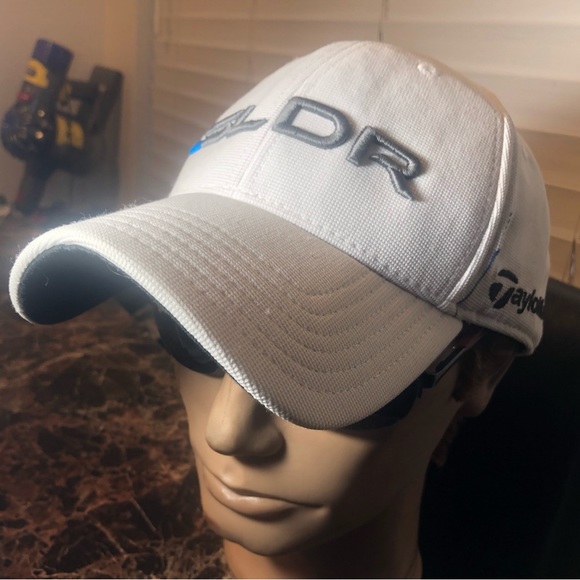 Taylor Made SLDR Men’s White Golf Embroidered Cap Size Adjustable - Picture 1 of 11